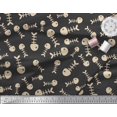 thumbnail image 3 of Soimoi Black Poly Georgette Fabric Fish Skeleton Ocean Decor Fabric Printed Yard 52 Inch Wide, 3 of 3