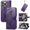 Deep purple, variant on Butterfly Embossed Wallet Case for iPhone 16e/17e, PU Leather Flip Cover with Card Holder, Kickstand & Lanyard, Shockproof,,Black,For iPhone 16e/17e