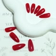 thumbnail image 3 of 2025 Christmas New Year Red Solid Color Bright Face Nail Wear Nail Ins Nail Plate Fake Nail 24Pcs, 3 of 5