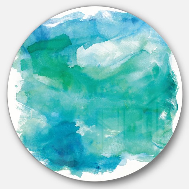 Designart 'Sea Glass' Art Mural Circulaire en Métal Style Ferme - Disque de 36