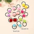 thumbnail image 5 of Sweet Colorful Stuffe Balls Girls Hair Ring Hair Bands Kids Headwear Accessories, 5 of 9