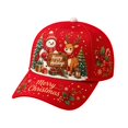 thumbnail image 3 of Basysin Christmas Printed Baseball Cap Adjustable Hat Lightweight Casual Sun Hat Breathable Outdoor Daily Headwear for Men Women Hat, 3 of 5