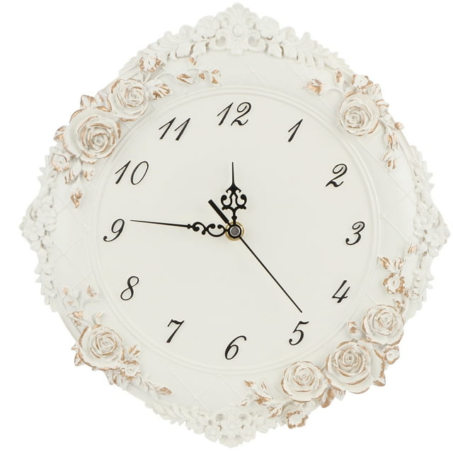 Cergrey Home Decor,European Style Wall Clock Silent Battery Operated Clock for Home Living Room Bar Hotel Decor