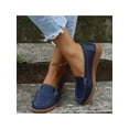 thumbnail image 4 of Gomelly Women Work Lightweight Slip On Flat Shoes Driving Soft Fashion Comfy Flats Blue 7, 4 of 5