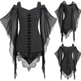thumbnail image 2 of Women Blouses Summer Tunic Womens Dressy Short Sleeve Shirts Long Sleeve Womens Athletic Top Tops Dressy Casual Long Neck Top V Neck Short Elbow Length T Shirts Women Western Fancy Grey S, 2 of 7