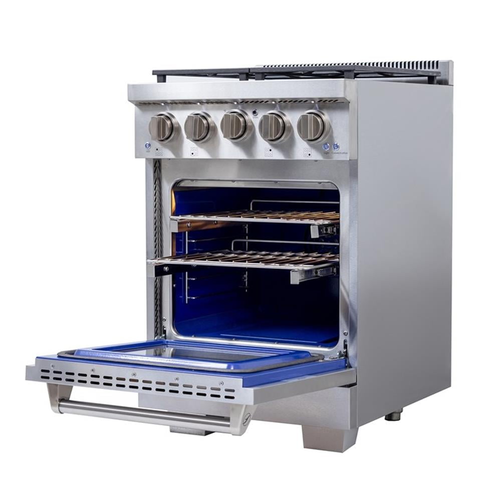 Pemberly Row 24" Propane Gas Range in Stainless Steel with True Simmer Burners