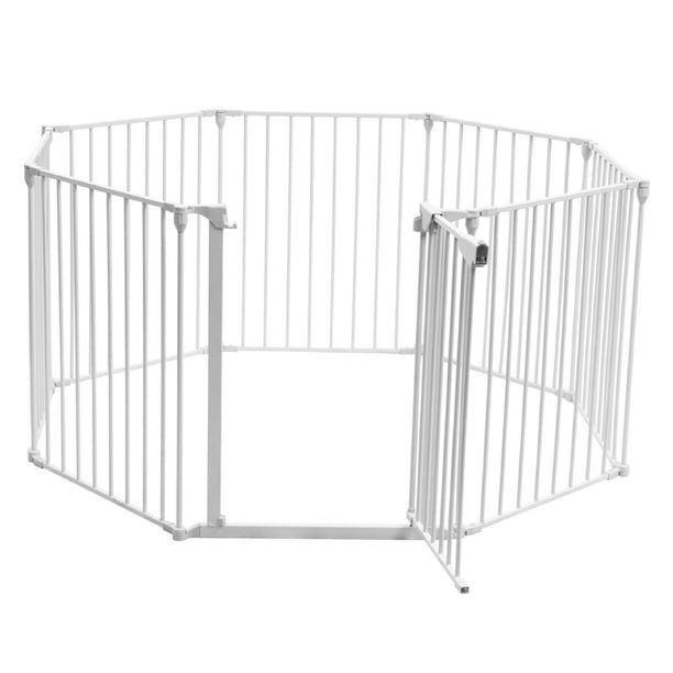 Topbuy 8 Panels Baby Safety Gate Metal Playpen Fence Pet & Child Safe