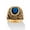 Air Force, variant on PalmBeach Jewelry Men's Oval-Cut Simulated Red Ruby or Blue Sapphire 6 TCW Military Ring in Yellow Gold-Plated