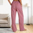 thumbnail image 4 of KPOPLK Wide Leg Pants for Woman Stretchy Work Dress Pants Women Trendy Business Casual Outfits Comfort Fit Slacks Trousers(Red,L), 4 of 9