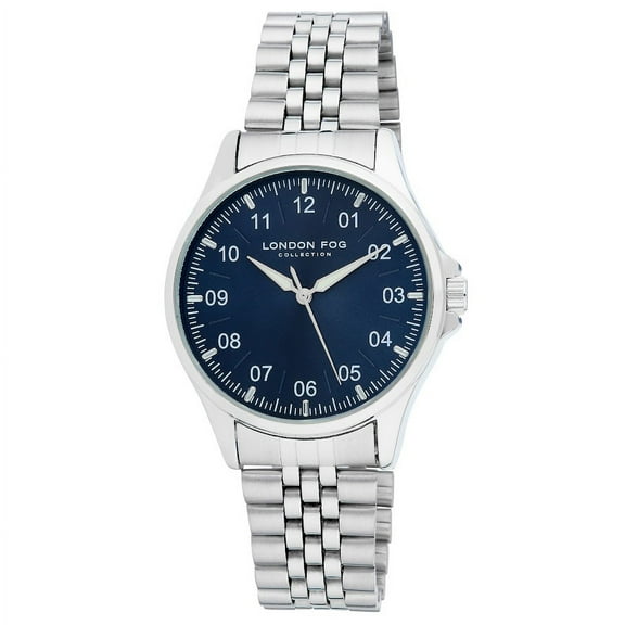 London Fog Dundee 40mm Reader Silver Bracelet Watch