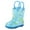 Sky Blue, variant on Generic Toddler Rain Boots with Easy-On Handles Waterproof Rubber Kids Rain Boot for Girls and Boys in Fun Printed Colors Unisex-Child Outdoor Rain Boots(1.5-3 Years,Pink)