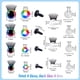 thumbnail image 5 of 64 ojos de seguridad con pestañas de 12/14/16/18 mm para peluches, ojos de ganchillo arcoíris, ojos de plástico para manualidades, ojos para amigurumi con arandelas, 5 of 5