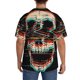 thumbnail image 3 of Balery Glitch Screaming Skull Camisa Casual de Manga Corta con Botones para Hombre, Texturizada, Estilo Cubano, para Playa, Verano-XX-Large, 3 of 5