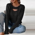 thumbnail image 4 of 2025 Spring and Autumn Skeleton Sweater Knit Sweater Women Inner Bottom Sweater, 4 of 5