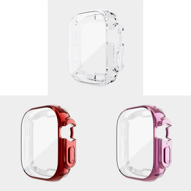LEIXIUER (Single pack 3 Black) Compatible for Apple Watch Ultra 49mm Soft Watch Case All Around Shockproof TPU Protective Cover Bumper Lightweight and Shock Absorbent for Apple Watch Ultra 49mm
