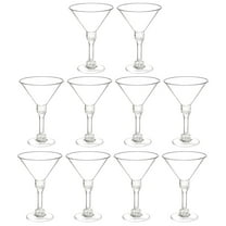 ACDANC Clear Plastic Martini Glasses 10-Piece Set