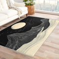 thumbnail image 1 of Mountain Rugs for Bedroom - Mountain Rug & Home Decor, Moon Black and White Rugs for Entryway, Washable Rugs, 3x5 Area Rug, Non Slip Small Indoor Door Mat, Abstract Carpet & Room Decorations, 1 of 7