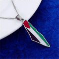 thumbnail image 2 of Collares colgantes con la bandera de Palestina en acero inoxidable para mujeres y hombres, cadena de color dorado, gargantilla con el mapa de Palestina, regalos de joyería, acero, 2 of 5