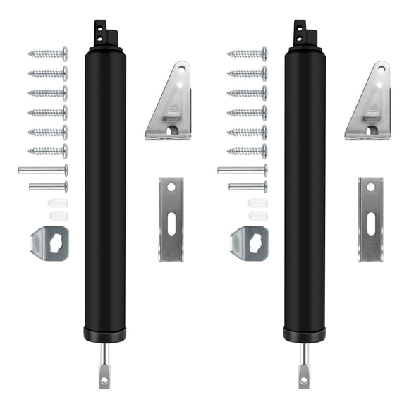 2PCS Screen and Storm Door Closer Kit,Pneumatic Screen and Storm Door Closer,Screen and Storm Door Push Button Latch Set