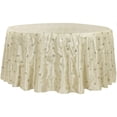 thumbnail image 1 of 1 Pc, Sequin Embroidery Taffeta 132" Round Tablecloth - Champagne(Machine Washable) For Home & Events Decor, 1 of 1