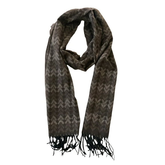 Italian Inspired Scarf for Men & Women, Double-Sided Classic Herringbone Pattern Scarf