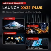 LAUNCH X431 IMMO Plus with PROG3,E'CU C0ding Scanner,All-System Diagnostics,39+ Services, 2 Years Free Updates