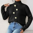 thumbnail image 5 of Weiqiqre Fall Sweaters for Women 2025 Loose Fit Crewneck Long Sleeve Knit Cardigan Solid Color Fall Trendy Jacket Outwear, 5 of 6