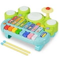 thumbnail image 2 of Gymax 3-in-1 Drum Xylophone Piano Keyboard Set Electronic Musical Instrument Toy, 2 of 10