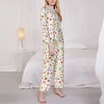 thumbnail image 5 of Wukai Dessert Print Women's Pajama Set - Soft Long Sleeve Sleepwear for Comfort and Style-, 5 of 9
