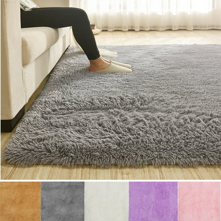4 Sizes Soft Comfy Area Rugs for Bedroom Living Room Fluffy Shag Fur Carpet for Kids Nursery Plush Shaggy Rug Fuzzy Decorative Floor Rugs Contemporary Luxury