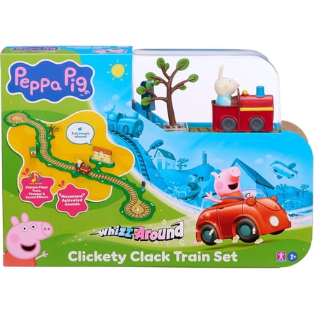 Peppa Pig Whizz Around Clickety Clack Train Set Motorized Vehicles Track Toys