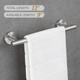 thumbnail image 6 of 9-Inch Brushed Nickel Towel Bar for Bathroom, Total Length 11-Inch Small Bath Towel Rack Wall Mount, Durable SUS304 Stainless Steel Modern Home Decor Nickel Towel Holder, 6 of 8