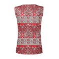 thumbnail image 4 of Fshinging Womens Tank Top Vintage Boho Casual Print Button V Neck Sleeveless Summer Clothes 2026 Red L, 4 of 4