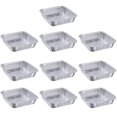 thumbnail image 2 of Airle 1 Set 1400ML/1500ML/1700ML Foil Pans Disposable Heat Resistant Oil-Proof Non-Stick Multiple Uses Food Container Square Shape Aluminum Foil BBQ Grease Pans for Kitchen, 2 of 8