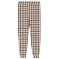 thumbnail image 5 of Men's Traditional Plaid Pajama Pants with Pockets & Drawstring - Cuffed Jogger Sleep Bottoms for Men, Elastic Waist Soft Lightweight Lounge Homewear Yellow S, 5 of 7