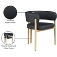 thumbnail image 2 of Meridian Furniture Gideon Black Vegan Leather Dining Chair (Set of 2), 2 of 8
