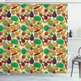 thumbnail image 1 of Ambesonne Anime Shower Curtain, Vegetable Fruit Kawaii, 69"Wx70"L, Multicolor, 1 of 3