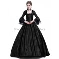 thumbnail image 5 of Vestido medieval vintage steampunk de talla grande 5XL para mujer, disfraz de cosplay de Halloween con mangas de encaje y dama gótica de vampiro, 5 of 5