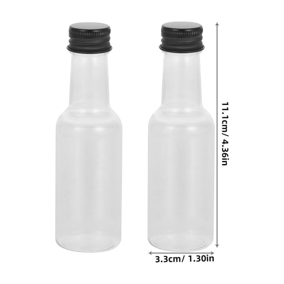 SOPOTUTU Glass Bottles with Aluminum Caps, 24-Piece Transparent Liquor Bottles Set for Bar, Party, and Home Use