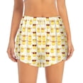 thumbnail image 2 of Picia Cute Yellow Duck Pattern Women's 2 in 1 Athletic Running Shorts High Waisted Workout Casual Gym Sweat Shorts with Comfy Liner Zipper Pockets-XX-Large, 2 of 9