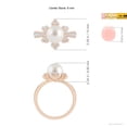 thumbnail image 5 of ANGARA South Sea Cultured Pearl Flower Ring with Diamonds in 14K Rose Gold for Women | June Birthstone, Birthday, Anniversary, Jewelry Gift for Women | Pearl Ring, 5 of 8