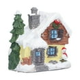 thumbnail image 4 of Casas navideñas en miniatura con nieve de invierno, construcción de aldeas interiores, decoración de casas de Papá Noel con luz LED cálida para el hogar., 4 of 14