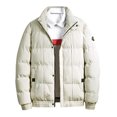 thumbnail image 2 of XMMSWDLA Deals Clearance Tops for Men Solid Casual Thicken Zipper Stand-up Collar Keep Warm Jacket Coats, 2 of 3