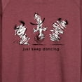 thumbnail image 3 of Peanuts - Snoopy Just Keep Dancing - Women's Lightweight French Terry Long Sleeve Shirt, 3 of 6