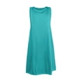thumbnail image 4 of Vestido holgado sin puños para mujer - Mezcla de poliéster y spandex, cuello en V con estampado floral y abertura lateral, vestido largo informal para verano/oficina/vacaciones, 4 of 4