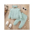 thumbnail image 4 of Elippeo Newborn Infant Clothes 3M 6M 9M 12M 18M 24M Toddler Baby Girl Valentines Day Outfit Long Sleeve Heart Print Sweatshirt Pants Set Headband, 4 of 8