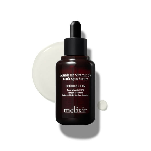 Melixir Mandarin Vitamin C5 Serum – Enhances Radiance with 5% Ascorbic Acid & Centella Asiatica, For Uneven Tone & Texture, Lightweight Daily Serum, Korean Skincare (1.0 fl.oz.)