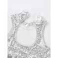 thumbnail image 5 of iiniim Kids Girls Shiny Sequins Hip-hop Jazz Dance Crop Top with Bottoms Set Silver 12, 5 of 7