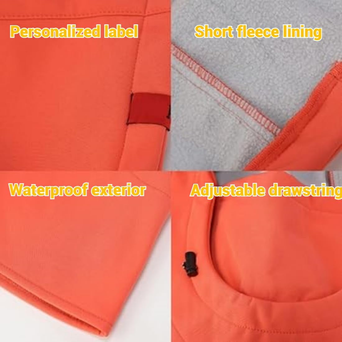 Waterproof Fleece Lined Hood, 3 in 1 Full-Cover Balaclava Ski Mask – Winter Windproof Face & Neck Cover for Men