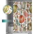 thumbnail image 3 of Fall Shower Curtain Watercolor Pumpkin Mushroom Shower Curtains for Bathroom Autumn Leaf Bath Curtains Sets for Autumn Thanksgiving Seasonal Bathroom Decor Polyester Fabric Waterproof 36 x 72 in, 3 of 6
